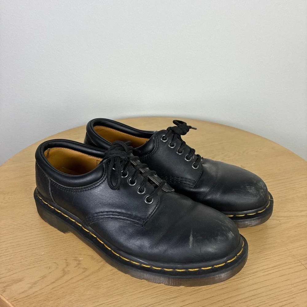 Dr. Martens 8053 Leather 5-Eye Padded Collar Shoes Mens 8 90s Retro Y2K Chunky